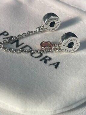 Pandora Dangling Crown O Safety Chain Charm
